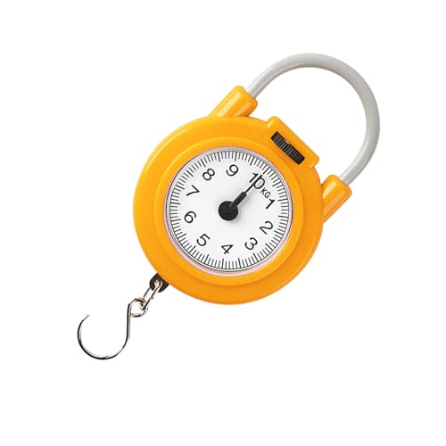 WGFOIP Báscula de Resorte Portátil de Mano de Alta Precisión para Cocina, Capacidad de Carga de 22 Libras, Báscula de Pesaje de Alimentos Compacta para Uso en Exteriores, Diseño de Gancho de Hierro