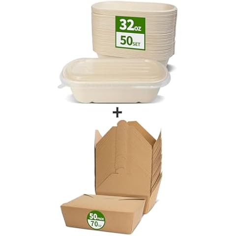 AICHEF Take Out Contianers with Lids Set Cover