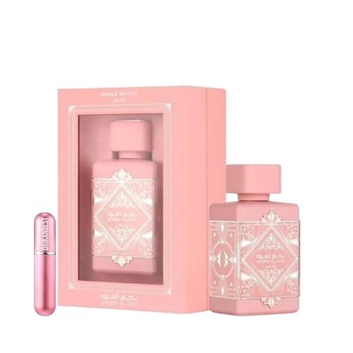 Perfume Noble Blush Eau de Parfum 100ml, Fragancia Femenina Floral y Dulce de Larga Duración + REGALO Atomizador Recargable 5ml Drikanbest