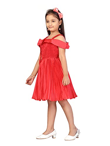 Image of Aarika Girl's Silk Fit and Flare Knee-Length Special Occasion Dress