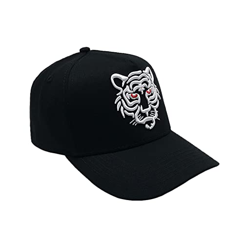 Image of Tiger Hat Trucker Snapback Animal Cap Dad Hats Cool Hip Hop Sports Fan Baseball Cap Embroidered Tennis Caps for Men Women (White)