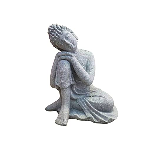 ZYWUOY Decorazione per acquari in resina, Buddha effetto resina arenaria, decorazione per interni ed esterni