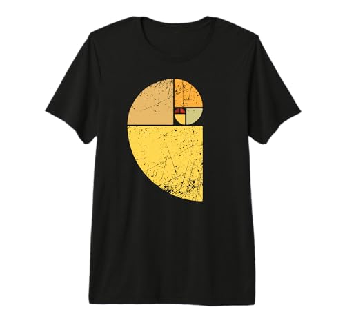 Vintage Fibonacci Spiral Science Golden Ratio Cool Math Premium T-Shirt