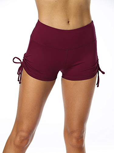 CADMUS Athletic Booty Shorts for Women 3 Pack High Waisted Workout Pro,1021,Black,Navy Blue,Wine Red,Medium