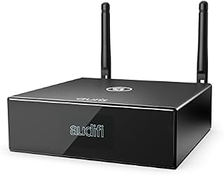 Auris Audifi Multiroom Music Receiver, WiFi & Bluetooth 5.0 Hi-Res Audio Streamer with Audiophile DAC, AirPlay, DLNA, Spotify Connect, Wireless Audio Adapter for Home Stereo, AV Receiver or Amplifier