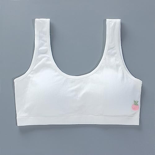 Sutiã esportivo para meninas, 4 peças, sutiã de treinamento para meninas, sutiã de algodão sem costu