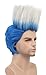 Karlery Adult Men Short Straight Blue Root Gradient White Wig Helloween Costume Anime Cosplay Party Wig(Adult)