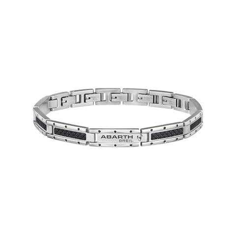Breil Men's Abarth Steel Bracelet with Carbon Fibre Cover