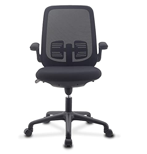 Techly 363340 Sedia Per Ufficio Regolabile In Altezza Con Braccioli Pieghevoli Nera Nero - 4