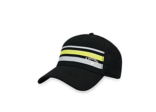 Callaway 2017 Stripe Mesh Hat, Black/Yellow, Large/X-Large