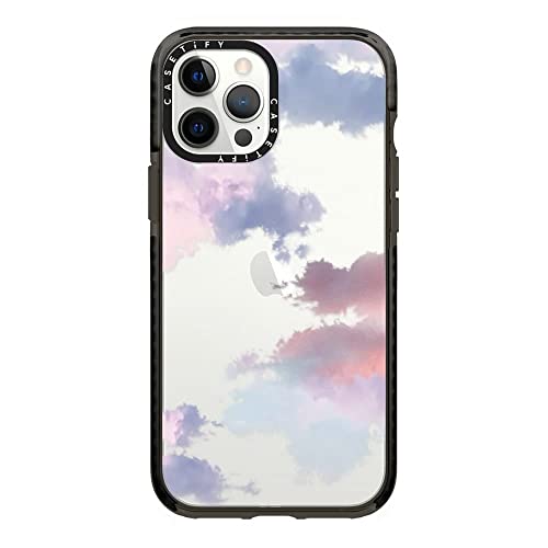 CASETiFY �C���p�N�g�P�[�X iPhone 12 Pro Max - Clouds - �N���A �u���b�N