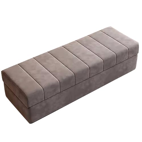 Banco de almacenamiento de madera maciza con diseño de alta gama, ideal para entrada de dormitorio, solución de organización del hogar