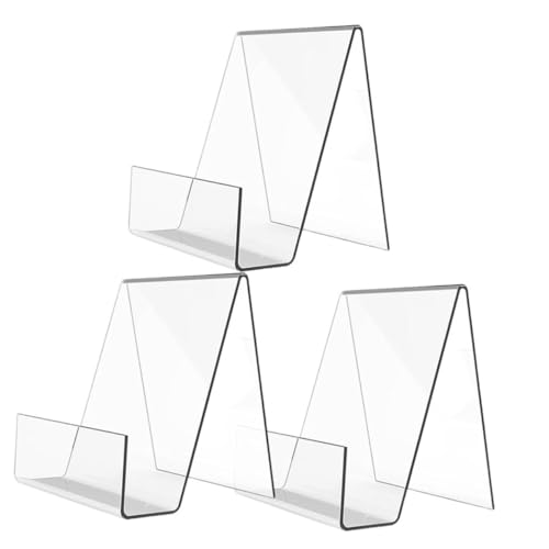 Gadpiparty 3 pièces Présentoir Acrylique Transparent Multi-fonction Support Bureau Léger pour Maison Bureau Magasin