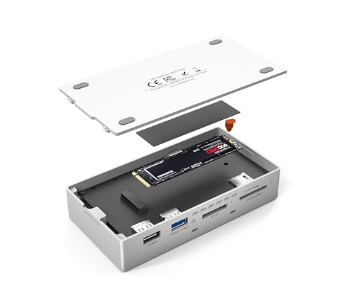 80Gbps USB4v2 Hub, Compatible with Thunderbolt 5, 8-in-1 Mini Dock with 7000MB/s NVMe SSD Slot, 8K@60Hz, CFexpress Type A/SD 4.0 Reader, Compatible with MacBook Pro, Windows & More — view 4