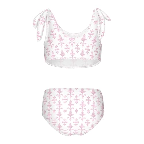Toddler Girls Bikini Set Rococo Cross Swimsuits Kid Bowknot Swimwear 2 Piece Bathing Suit 3-12T2