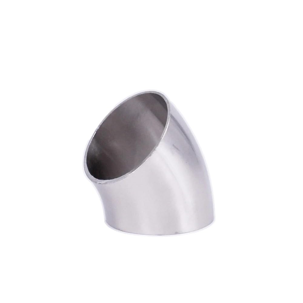 Raccordo for Tubi In Acciaio Inossidabile Lucidato A Gomito Con Saldatura A 45 Gradi for Uso Alimentare Sanitario 1 Pezzo(89mm)