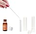 ZIOJOVK 120 PCS Essential Oil Aromatherapy Blank Nasal Inhaler Tubes(Including 130 Unscented Wicks +5 Polyethylene Pipette Droppers +2 Plastic Tweezers)
