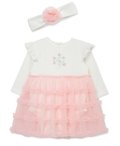 Little Me Clothes for Baby Girls' Tutu Popover and Matching Headband Set, 3 Months to 12 Months