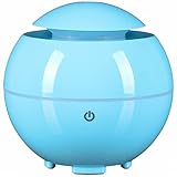 SIXTOL Difusor de Aroma Globo con LED | Color Azul Brillo 150ml | Humidificador Ultrasónico para Humidificación y Fragancia de Hogar, Dormitorio, Oficina | Aromaterapia | para Aceites Esenciales