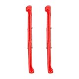 Xiuganpo Universelle Schlittschuhkufenabdeckungen aus Stabilem Kunststoff mit Metallfeder für Eiskunstlauf- oder Hockeyschlittschuhe (Rot #02)