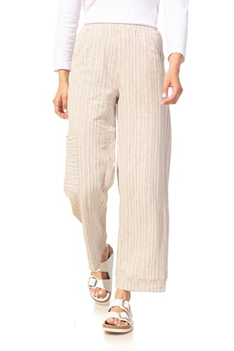 Habitat Clothes Escape Bali Stripe Cotton Pocket Pullon Flood Khaki2