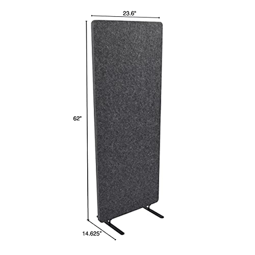 Stand Up Desk Store Refocus Raw Freestanding Acoustic Desk Divider Privacy Panel To Reduce Noise And Visual Distractions (Anthracite Gray, 23.6" X 62") #TOP6
