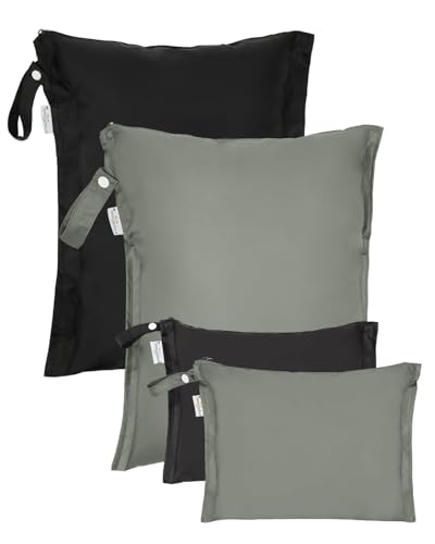 babygoal Wet Dry Bags 4 Pack, Travel Pouches for Swimsuits & Wet Clothes