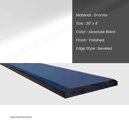 Tr Stones Absolute Black Granite Threshold (Marble Saddle) Beveled (36" X 4") #TOP1