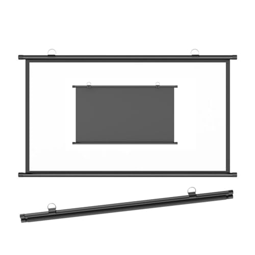 REDEXI 60-inch Pull Down Projector Screen, Portable Projection Screen Outside Movies Screen, 16:9 4:3 HD Projection Screen, Wall/Ceiling Mount(4:3)