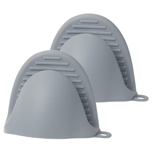 YUVKIN 2 pcs Silikon Ofenhandschuhe und Topflappen – hitzebeständig bis 230 °C – rutschfest, wasserdicht, lebensmittelecht – für Backen, Kochen, Grillen mit Ofenrostschutz