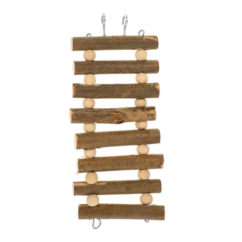 Hemoton Parrot Cage Ladder Wooden Bird Toy Pet Climbing Ladder for Hamsters Gerbils Rats