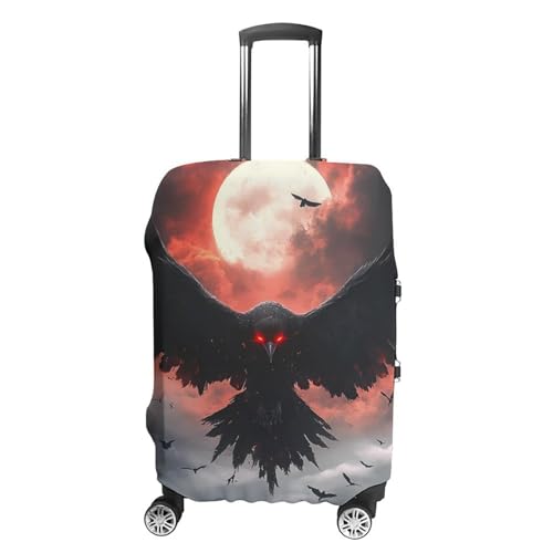 Raven Moon Crow Luggage Covers Suitcase Protector Case Fits 19-32 Inch L