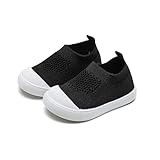 Zapatillas Niño, Deportivas Niño Zapatillas Deportivas para Niños Pequeños Transpirables Ligeras Antideslizantes Informales para Jugar Al Aire Libre A Diario (Black 9-12 Months)