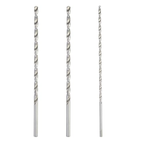 2 brocas espirales para madera de 200 mm x 6 mm y 1 broca espiral para madera de 200 mm x 4 mm, juego de brocas hexagonales extralargas HSS, herramienta de perforación de vástago redondo.