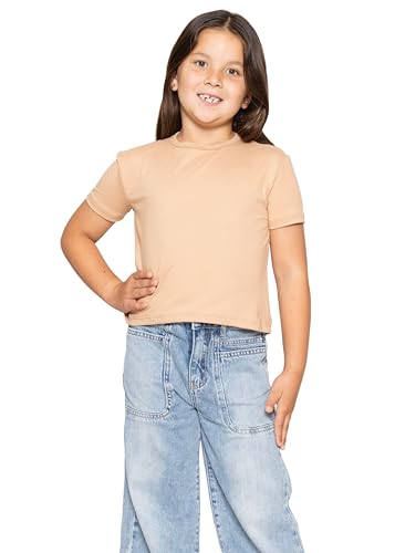Image of Girls Long Sleeve Shirts | Soft Crew Neck Top | Short Sleeve | Long Sleeve Shirt Girls Size 2T - 16