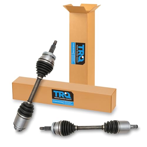 Image of TRQ Front Driver and Passenger CV Axle Assembly Set Neoprene Boots Moly Greased for 2010-2012 Hyundai Santa Fe 2011-2013 Kia Sorento AWD FWD Automatic