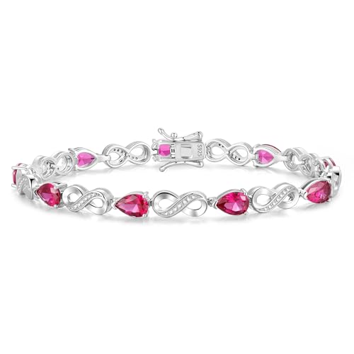 FANCIME Ruby Tennis Bracelets July...