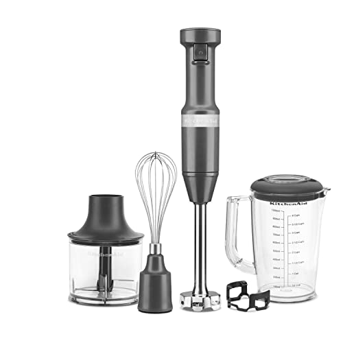 KitchenAid Corded Hand Blender With Accessories Charcoal Grey