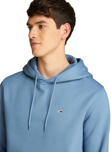Tommy Jeans Herren Hoodie Regular Fit Flag Fleece mit Kapuze, Blau (Colorado Blue), XS – Ansicht 4