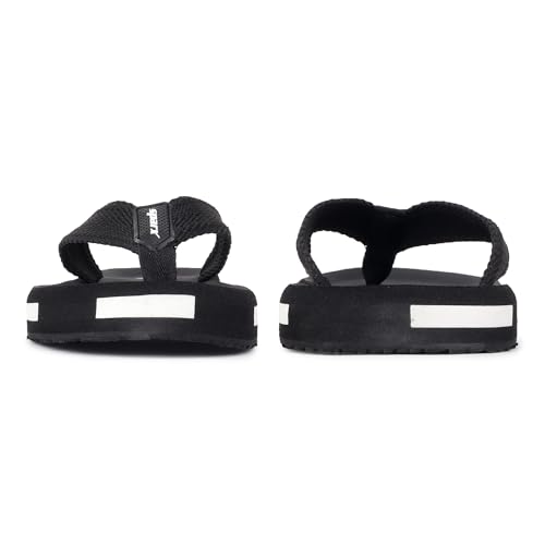Image of SPARX Men SFG-2115 Black White Flip Flops (SF2115G BKWH 0009)