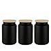 TREND FOR HOME 3 Schwarze Vorratsdosen Glas mit Deckel aus Holz Luftdicht 970 ml Glasbehälter Vorratsgläser Set Tee Müsli Aufbewahrung Kaffeebohnen Behälter Gewürzgläser | Eco Storage | Mattschwarz ml Glas günstig Kaufen-TREND FOR HOME 3 Schwarze Vorratsdosen Glas mit Deckel aus Holz Luftdicht 970 ml Glasbehälter Vorratsgläser Set Tee Müsli Aufbewahrung Kaffeebohnen Behälter Gewürzgläser | Eco Storage | Mattschwarz