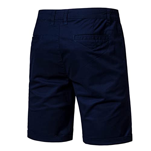 Pisexur Men Shorts Zip-Fly Cargo Shorts Straight-Leg Knee Length Pants Casual Solid Gym Shorts Athletic Workout Shorts Bike Hiking Shorts Beach Shorts Golf Running Shorts Basketball Shorts Navy M #TOP3