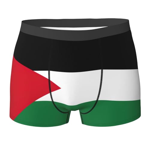 Palestinian flag print Mens Underwear Boxers for Men Performance Mens Boxer Briefs Ultra Soft Stretch Comfort Flex Fit