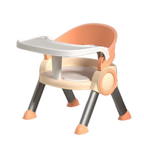 HLPLLXY 多機能ベビーチェア、ローチェア、ダイニングチェア、楽しいサウンドクッション、授乳用、離乳食から幼児まで赤ちゃんに適しており、背もたれ付き、安全で安定、アンチダンピング設計、簡単に分解できます。(ピンク + ディナープレート)