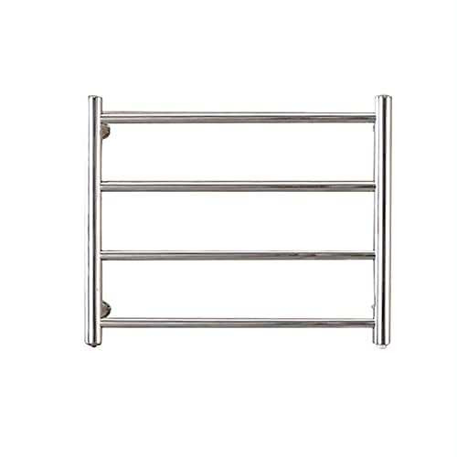 Toallero eléctrico de pared en acero inoxidable 304 cromado con 4 barras 58W 2