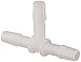 Eldon James T0-4HDPE High Density Polyethylene Equal Barb Tee, 1/4" Hose Barb (Pack of 10)