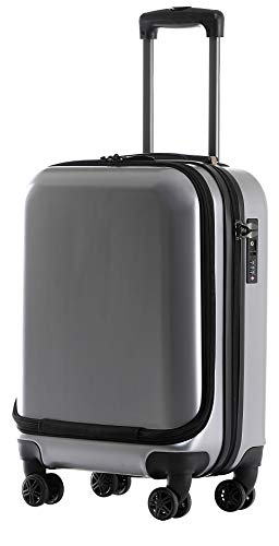 Preisvergleich Produktbild MÜNICASE -Handgepäck TSA Schloß Businesstrolley Koffer Trolley Rollkoffer (Silver)