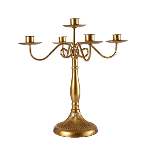 Bougeoir Chandelier Candélabre Métal 5 Bras Bougeoirs Décoration De Mariage Chandeliers Événement Bougie Stand Table Centre de Table Bougeoir Détenteur