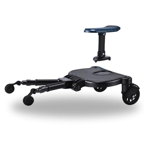 TinyPath Kinder Buggy Board - Universelles Trittbrett 19cm Sitz für alle Kinderwagen & Reisebuggys | Perfekt für Geschwisterwagen | Sicher, stabil & rutschfest | Einfache Montage | Kinderwagen-Zubehör