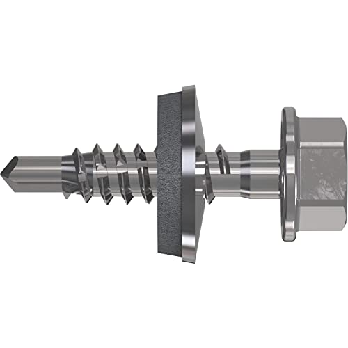 REFABO 57558/4 RP-r-3H, Plus Drilling Screw 4.8 x 22 / Sealing Washer 14 mm Bi-Metal A2, stainlesssteel, 4.8x22